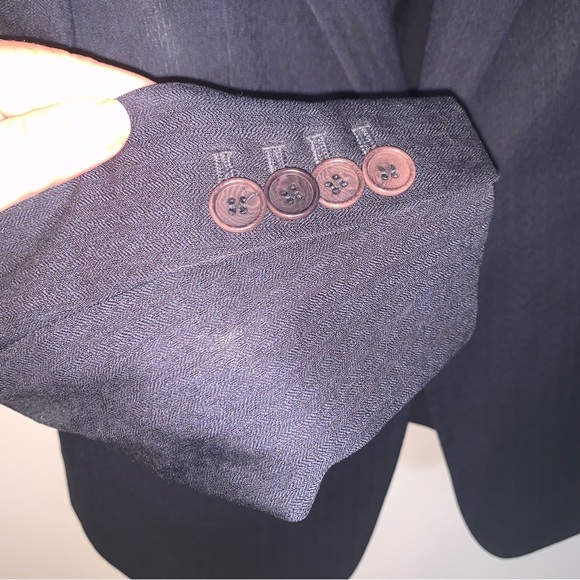 Theory Blue Blazer Tailored Suit Jacket 6 - Picture 9 of 9